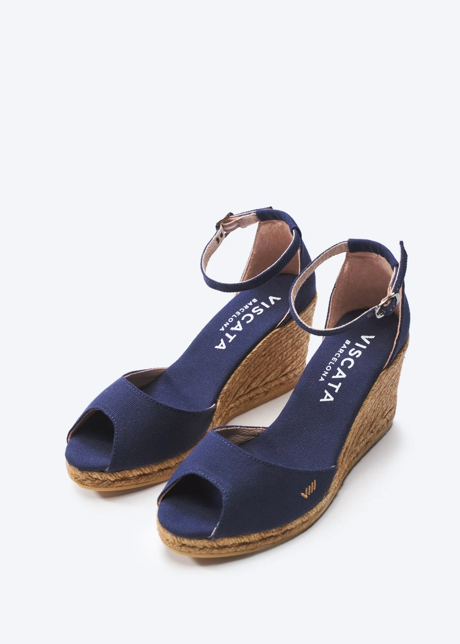 Aiguafreda Canvas Espadrille Sandal Wedges by Viscata