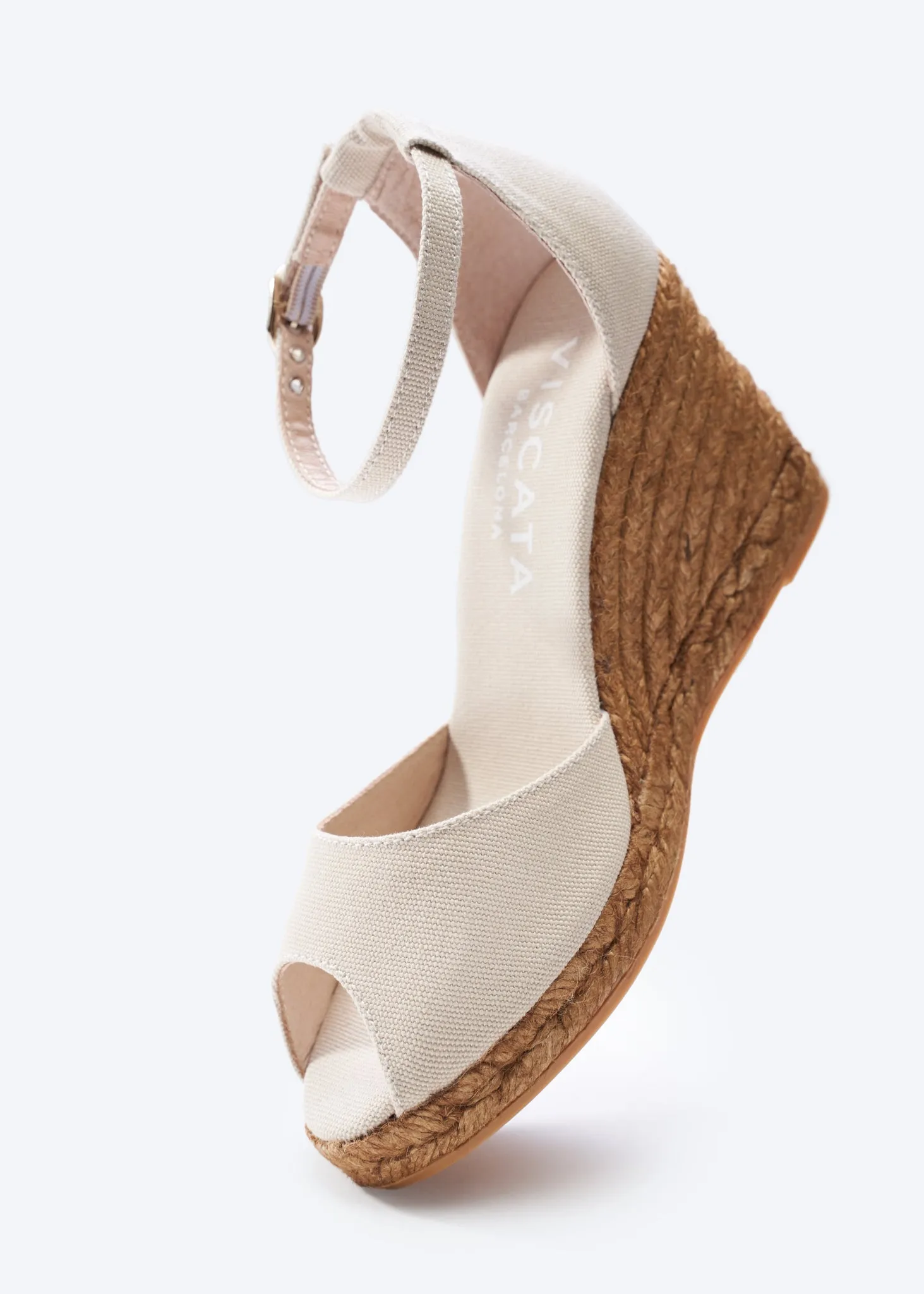 Aiguafreda Canvas Espadrille Sandal Wedges by Viscata