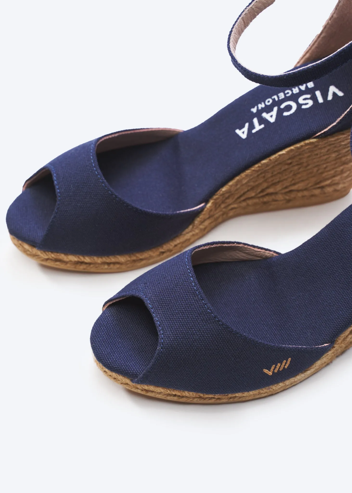 Aiguafreda Canvas Espadrille Sandal Wedges by Viscata