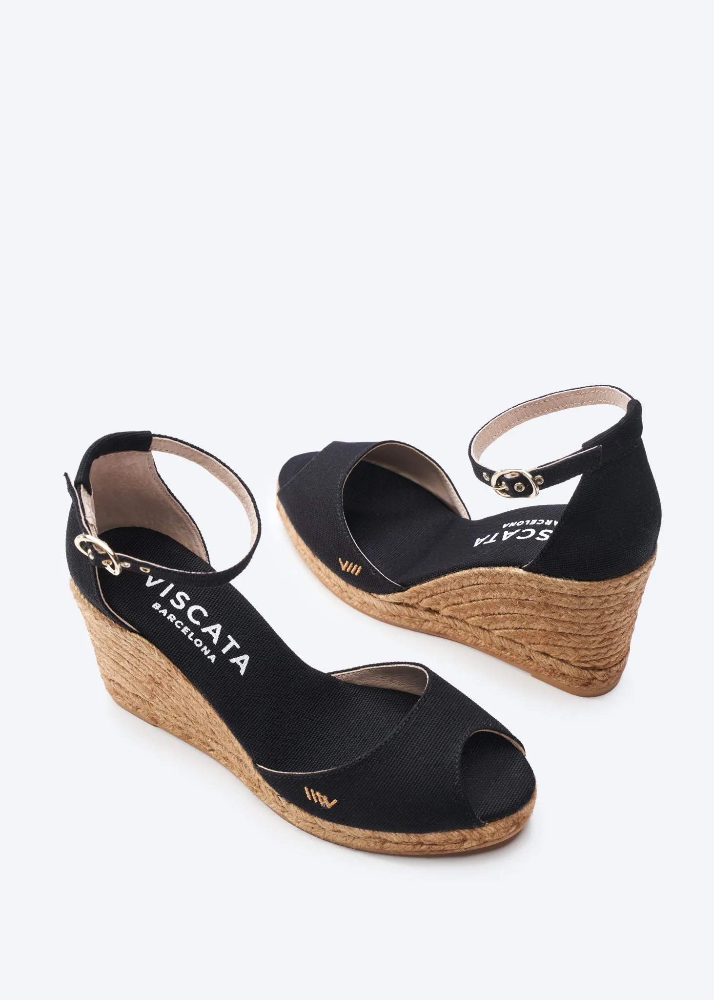 Aiguafreda Canvas Espadrille Sandal Wedges by Viscata