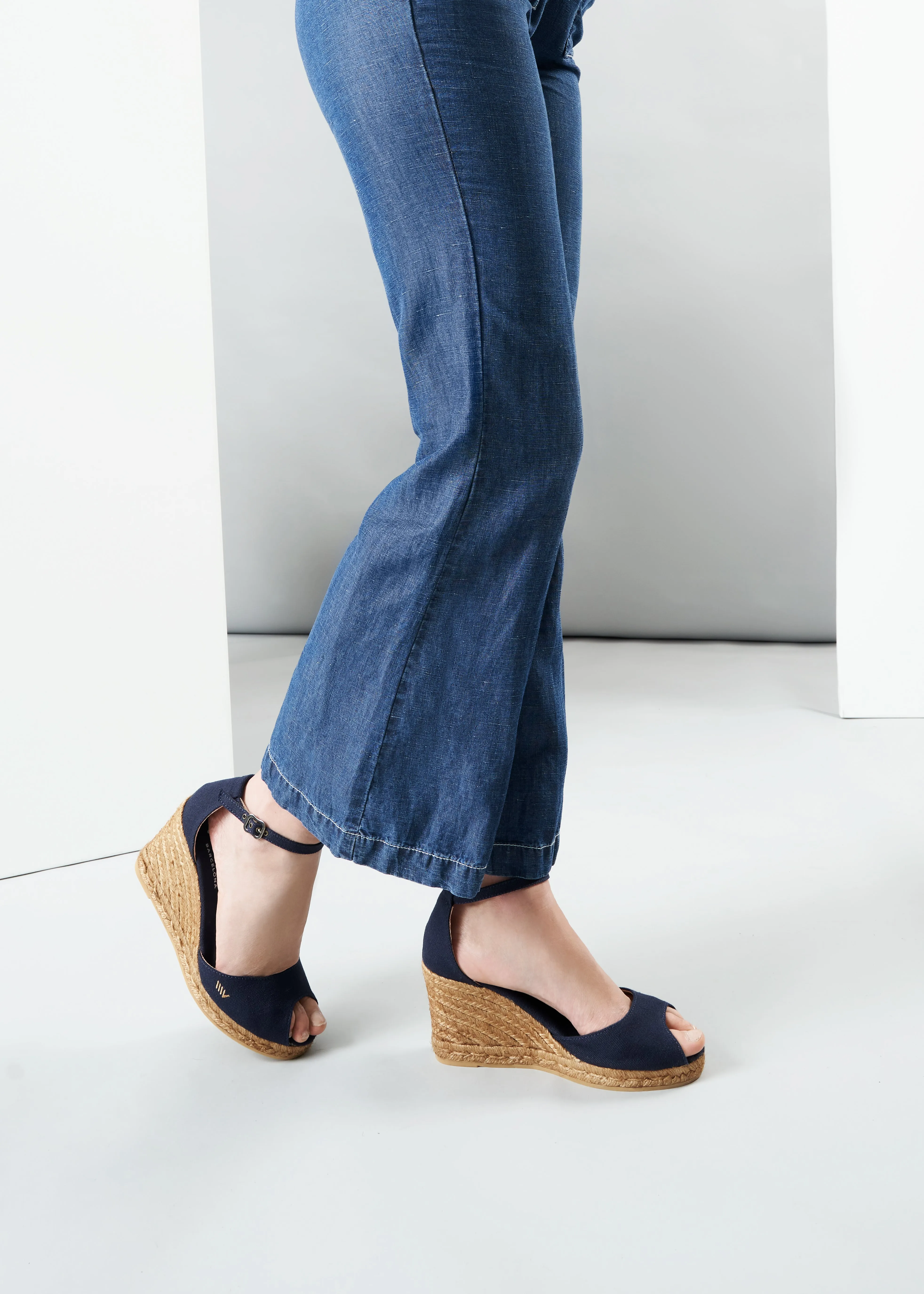 Aiguafreda Canvas Espadrille Sandal Wedges by Viscata