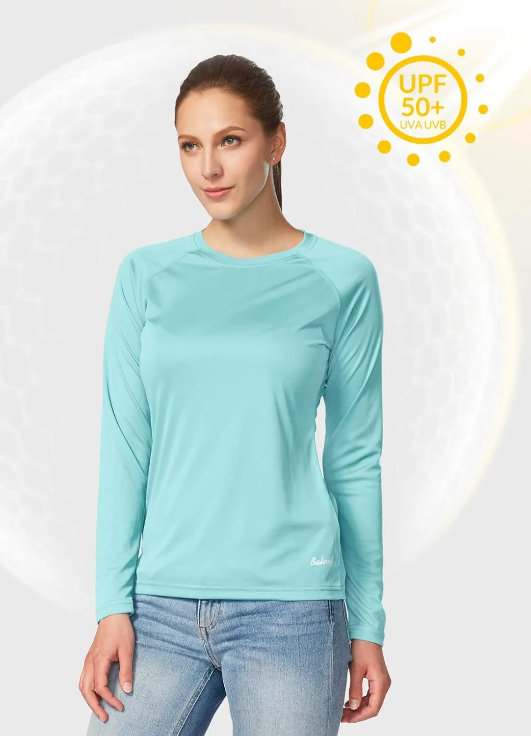baleaf Women's UPF 50  Sun Shirts Long Sleeve UV Protection Rash Guard Lightweight Quick Dry SPF Hiking Tops Outdoor