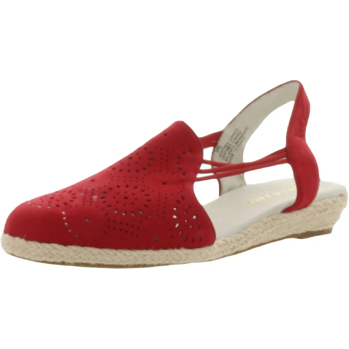 David Tate Womens Zena Laser Cut Slip On Espadrilles