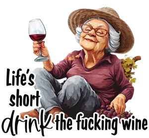 Granny heat transfer, press and peel, no shirt