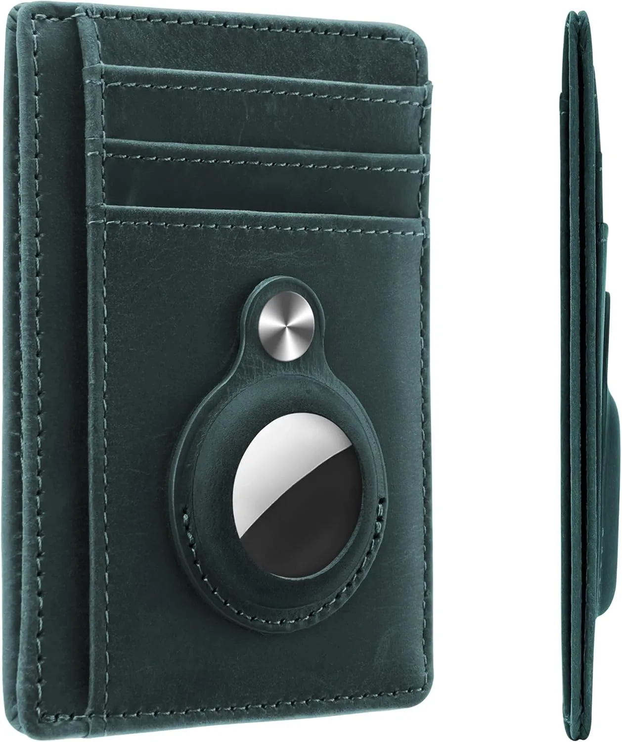 Hawanik Slim Minimalist Front Pocket Air Tag Wallet, RFID Blocking Card Holder Wallet with Airtag Holder