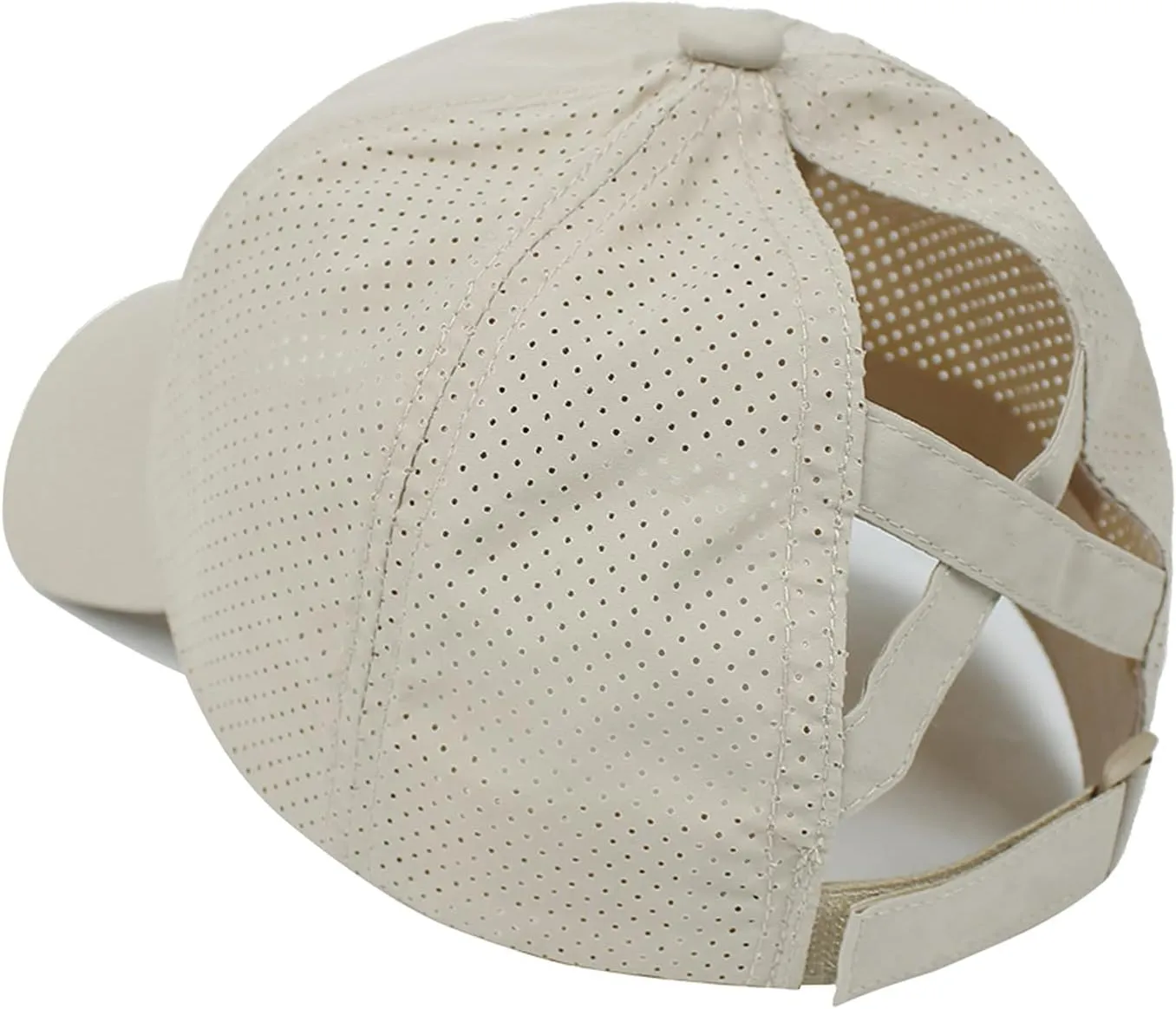 HGGE Womens Criss Cross Ponytail Baseball Cap Adjustable High Messy Bun Ponycap Quick Drying Hat