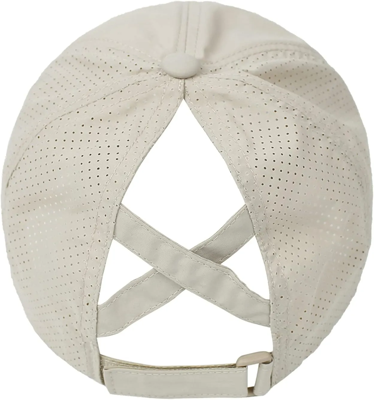 HGGE Womens Criss Cross Ponytail Baseball Cap Adjustable High Messy Bun Ponycap Quick Drying Hat