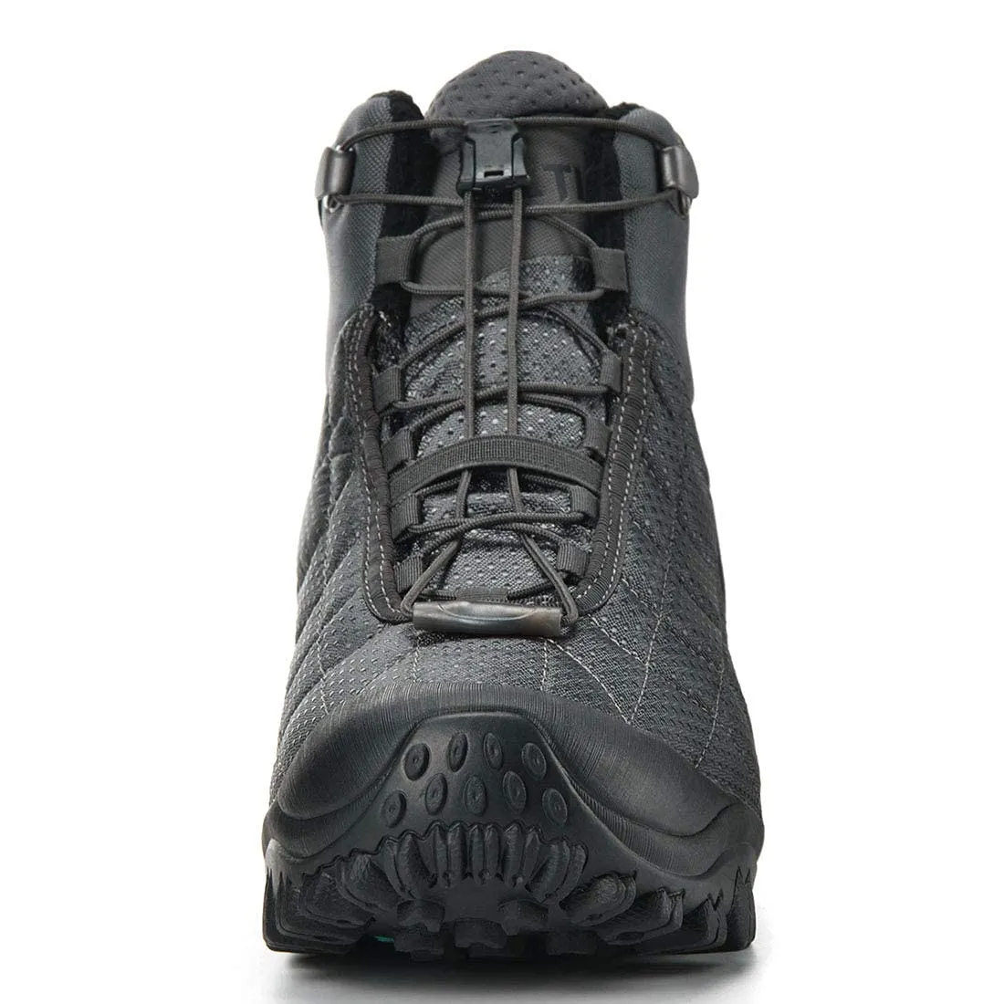 Manfen Men's Hiking Boots Waterproof Winter Snow Boot Outdoor Shoes Grey Size 11