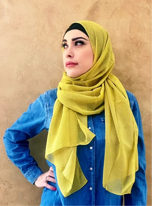 Mini Polka Dot Chiffon Shawl/Hijab