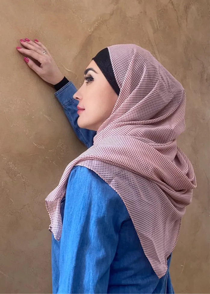 Mini Polka Dot Chiffon Shawl/Hijab