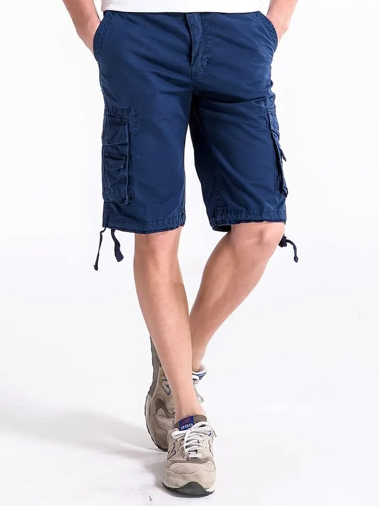 OCHENTA Men's Loose Fit Cargo Shorts with Multi Pockets